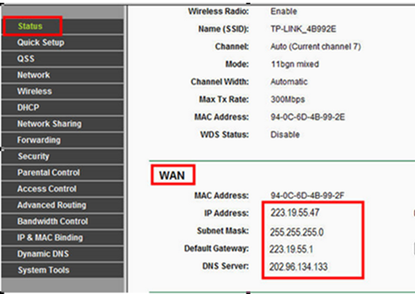 TP-Link Router configuration